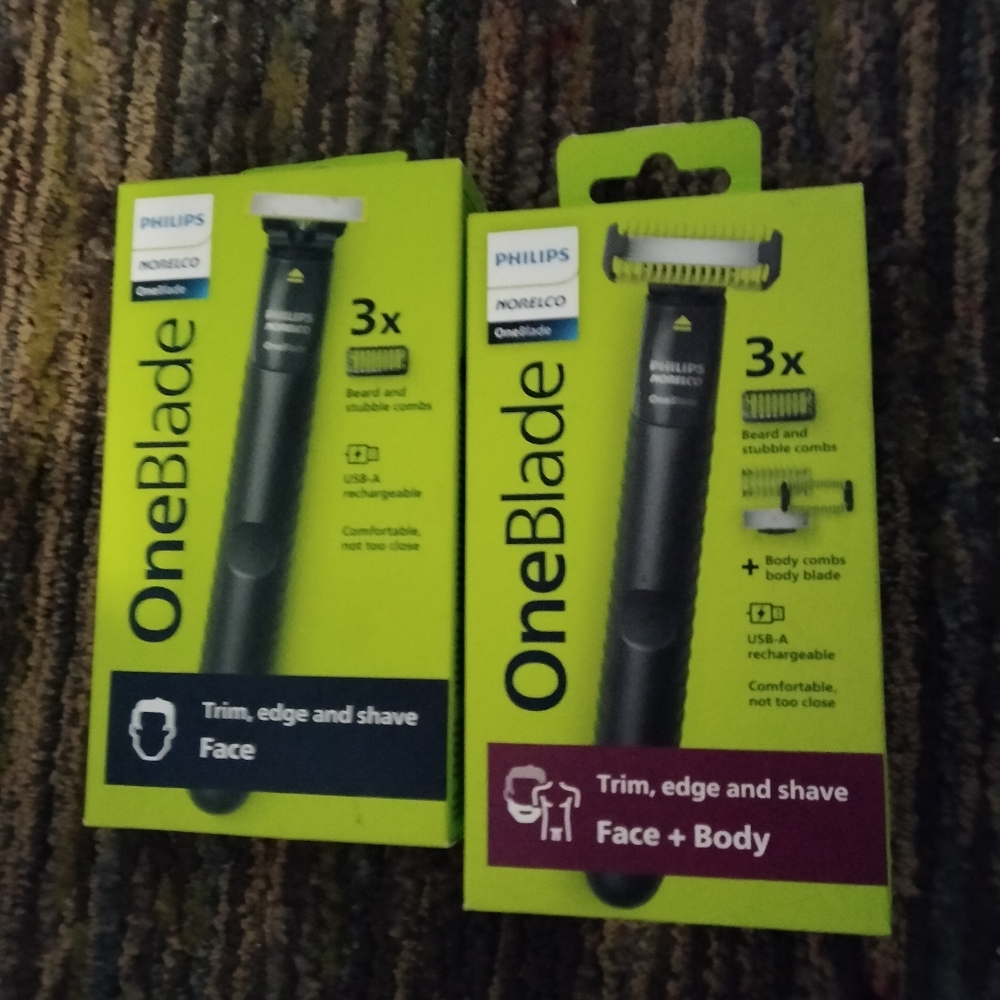 Phillips one blade face trimmer, and face and body trimmer both for$35